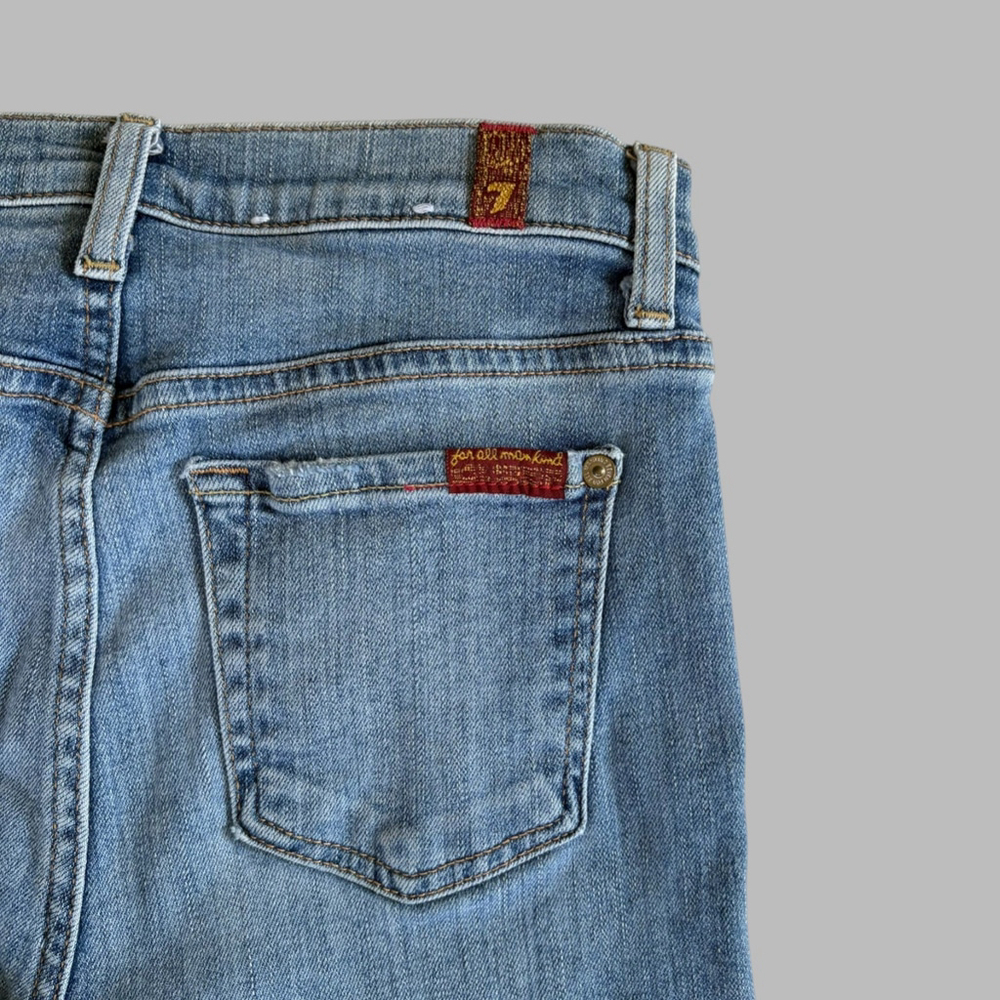 7 For All Mankind Edie Cropped Skinny Jeans Size 26 - Picture 3 of 10
